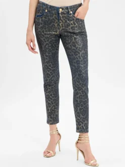 MAC Jeans*Damen Jeans - Rich Slim schwarz gold gemustert