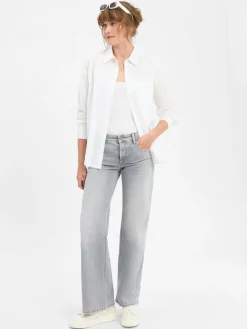 Cambio Jeans|Hosen*Damen Jeans - Tess hellgrau uni