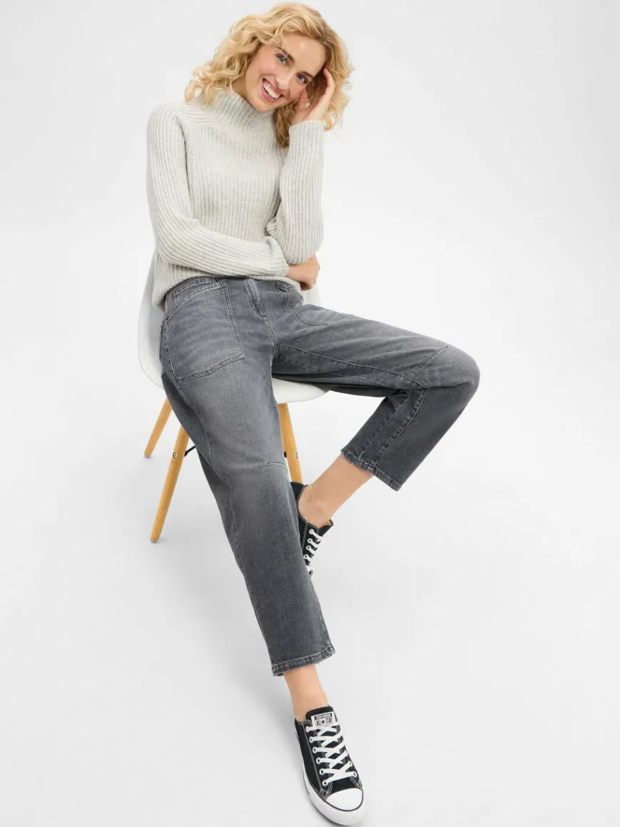 Cambio Jeans*Damen Jeans Ocean schwarz uni