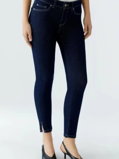 Oui Jeans*Damen Jeans Skinny denim uni