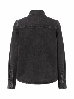 Marie Lund Collection Blusen*Damen Jeansbluse schwarz uni
