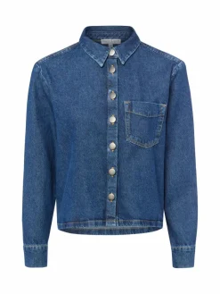 Marie Lund Blusen*Damen Jeansbluse - Birgit blue stone uni