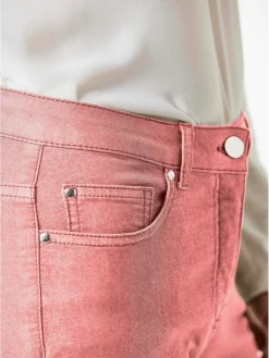 Goldner Jeans*Damen 7/8-Jeanshose - Schmale Stretchhose BELLA rosa uni
