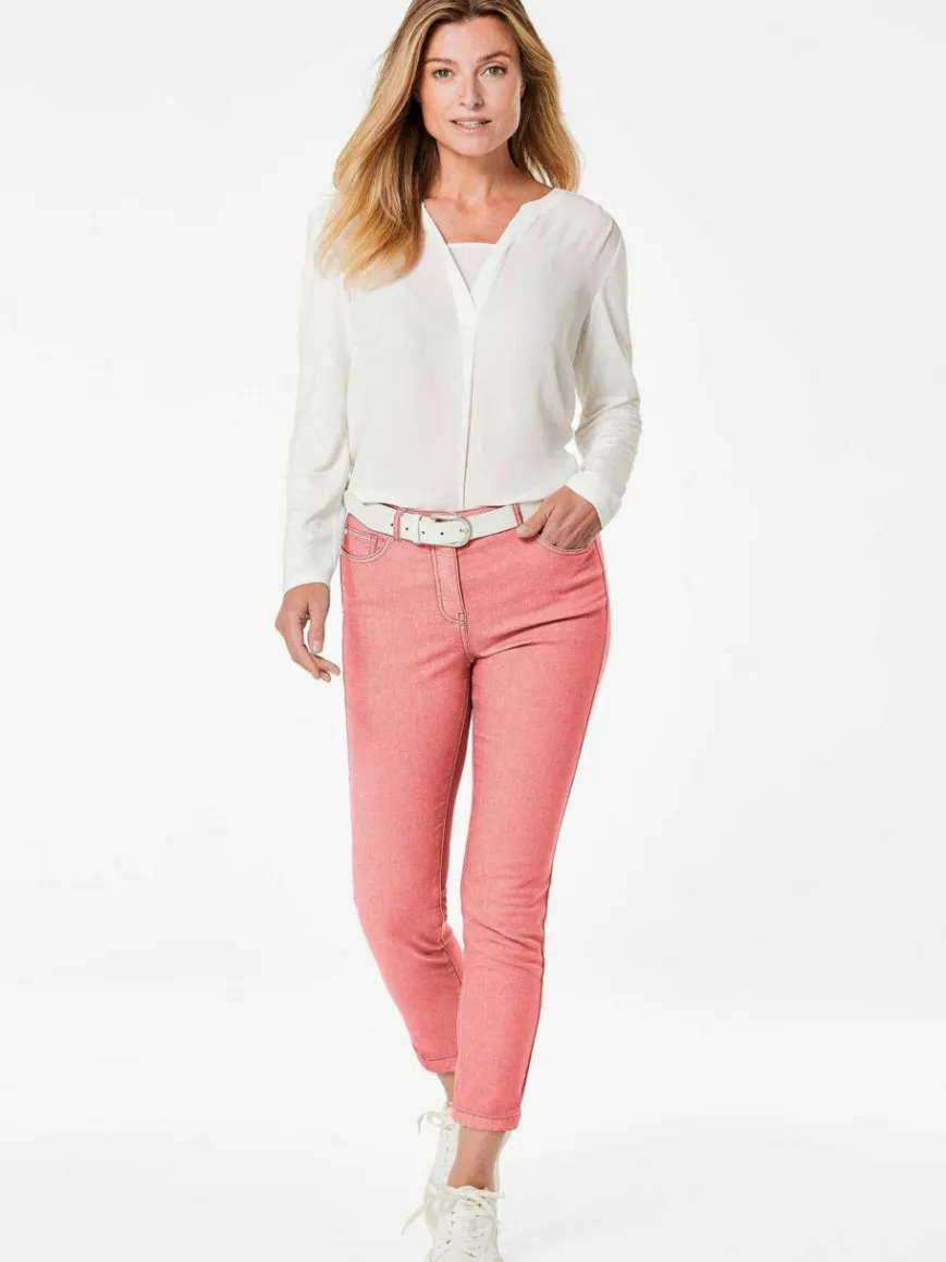Goldner Jeans*Damen 7/8-Jeanshose - Schmale Stretchhose BELLA rosa uni