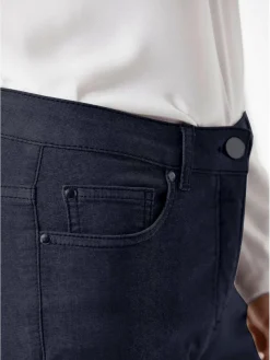 Goldner Jeans*Damen 7/8-Jeanshose - Schmale Stretchhose BELLA blau uni