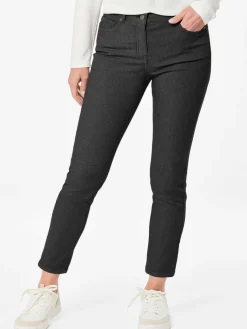 Goldner Jeans*Damen 7/8-Jeanshose - Schmale Stretchhose BELLA schwarz uni