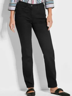 Goldner Jeans*Damen Jeanshose Carla - Klassische Jeanshose Carla schwarz uni