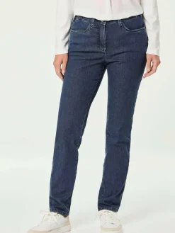 Goldner Jeans*Damen Jeanshose Carla - Klassische Jeanshose Carla blau uni
