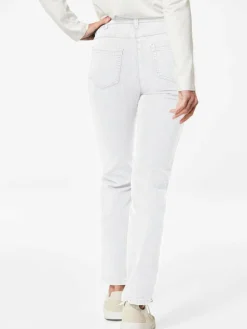 Goldner Jeans*Damen Jeanshose Carla - Klassische Jeanshose Carla weiß uni