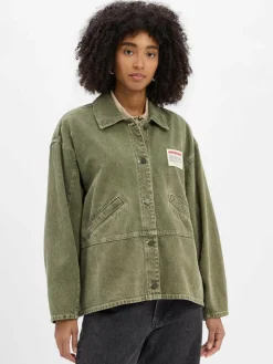 american vintage Jacken & Westen*Damen Jeansjacke - Uzatown oliv uni