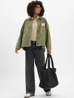 american vintage Jacken & Westen*Damen Jeansjacke - Uzatown oliv uni