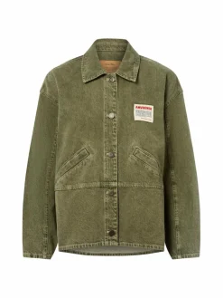 american vintage Jacken & Westen*Damen Jeansjacke - Uzatown oliv uni