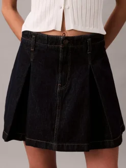 Calvin Klein Jeans Röcke*Damen Jeansrock dark stone uni