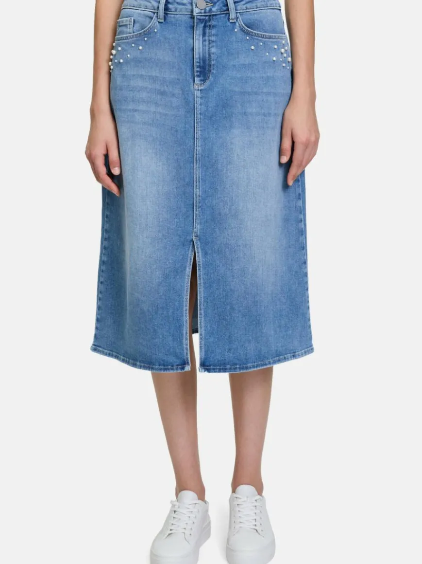 Betty & Co Röcke*Damen Jeansrock light stone denim uni