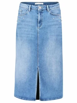 Betty & Co Röcke*Damen Jeansrock light stone denim uni