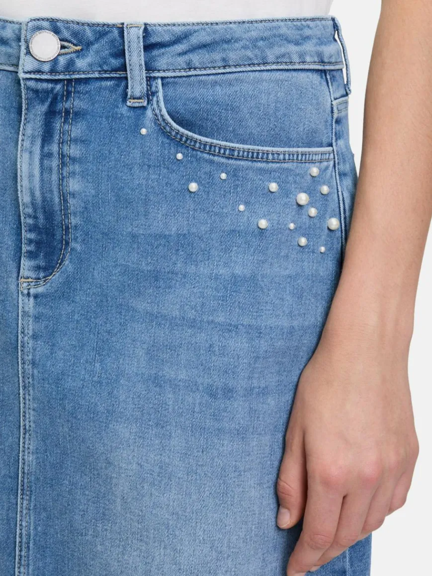 Betty & Co Röcke*Damen Jeansrock light stone denim uni