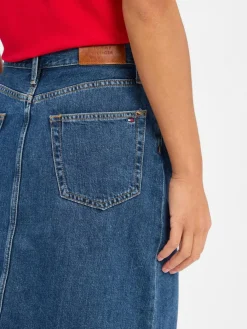Tommy Hilfiger Röcke*Damen Jeansrock - Dee medium stone uni