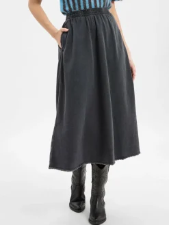 american vintage Röcke*Damen Jeansrock - Jazy anthrazit uni