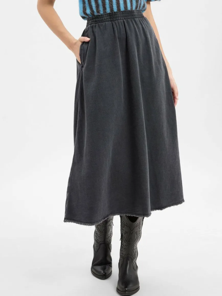 american vintage Röcke*Damen Jeansrock - Jazy anthrazit uni