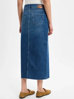 Angels Röcke*Damen Jeansrock - Midi Denim blue stone uni