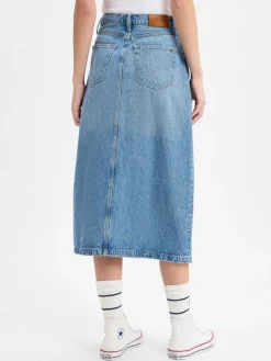 Tommy Hilfiger Röcke*Damen Jeansrock - Uma light stone uni