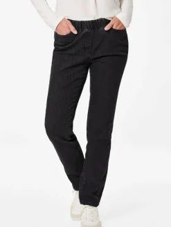 Goldner Jeans*Damen Jeansschlupfhose LOUISA - Klassische Jeansschlupfhose LOUISA schwarz uni