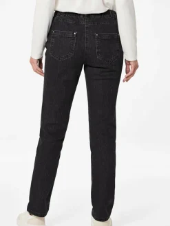 Goldner Jeans*Damen Jeansschlupfhose LOUISA - Klassische Jeansschlupfhose LOUISA schwarz uni