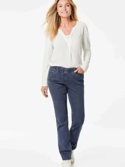 Goldner Jeans*Damen Jeansschlupfhose LOUISA - Klassische Jeansschlupfhose LOUISA blau uni
