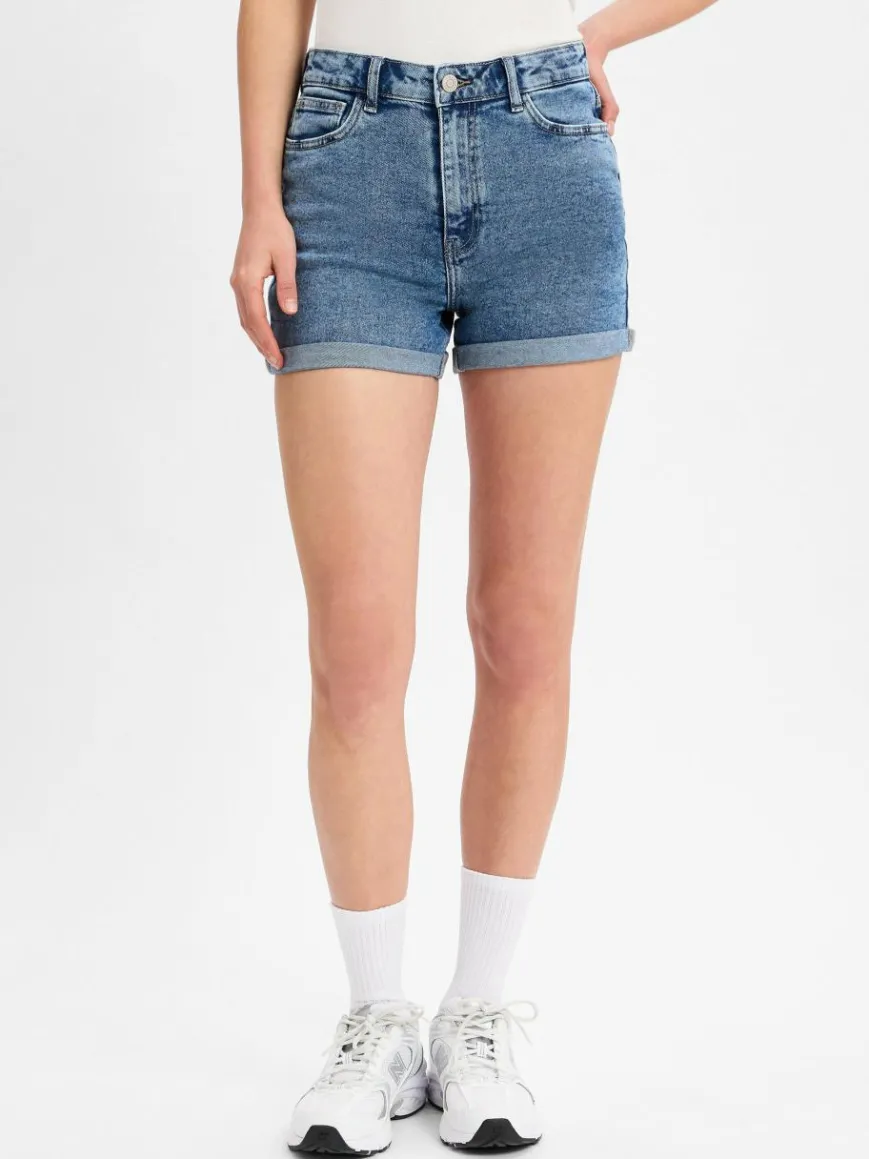 Noisy May Jeans*Damen Jeansshorts - NMMoni light stone uni