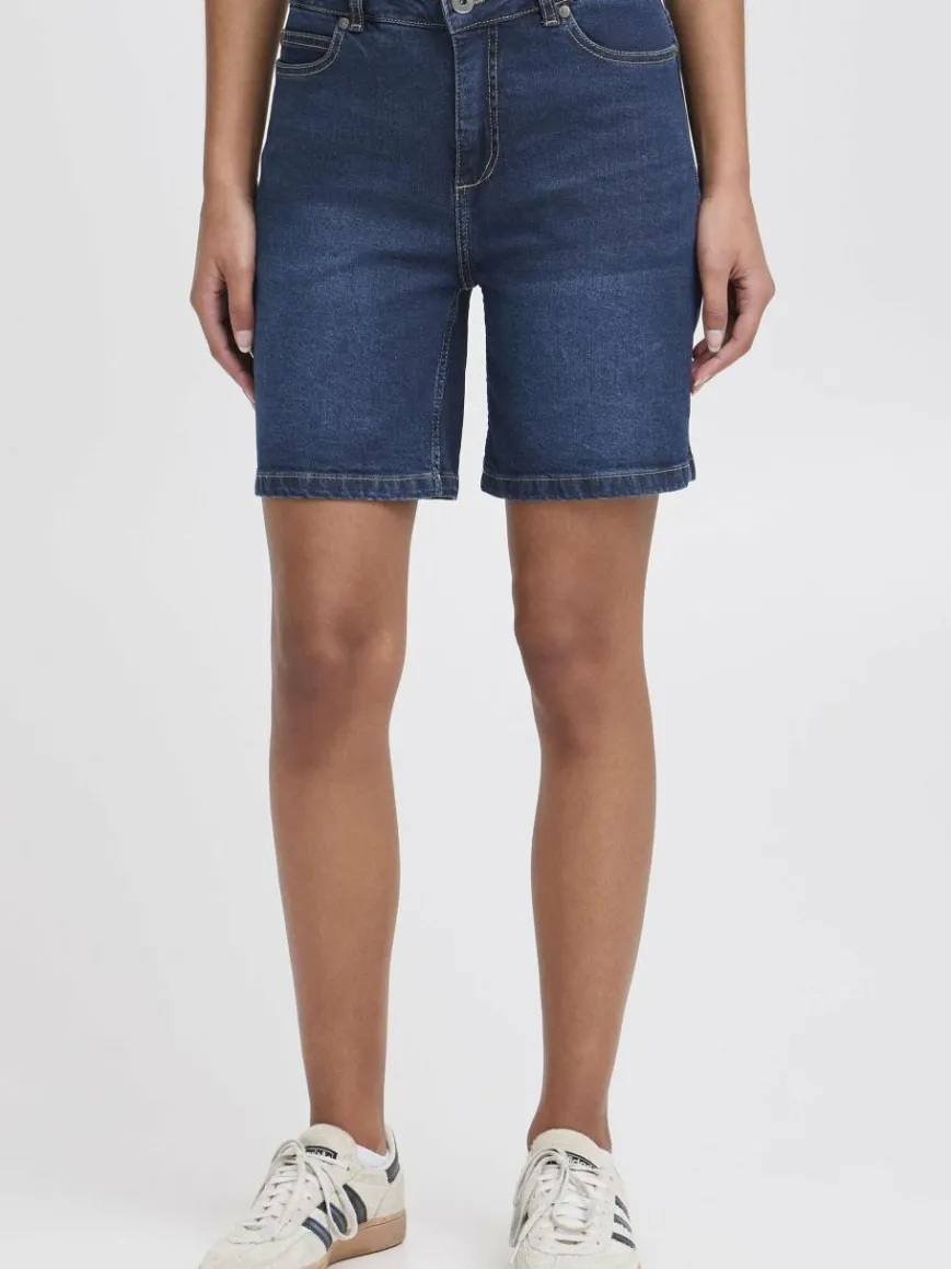 OXMO Jeans*Damen Jeansshorts - OXMIRA dark stone uni