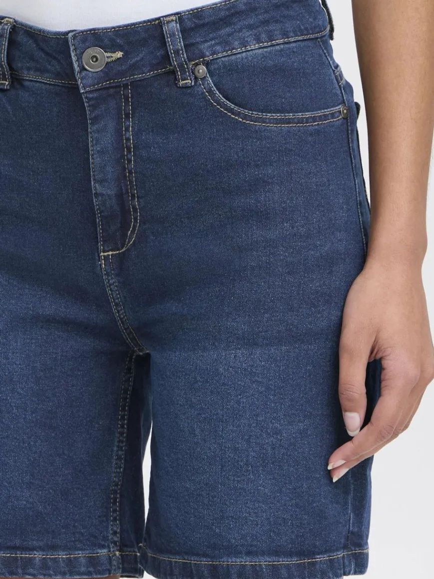 OXMO Jeans*Damen Jeansshorts - OXMIRA dark stone uni