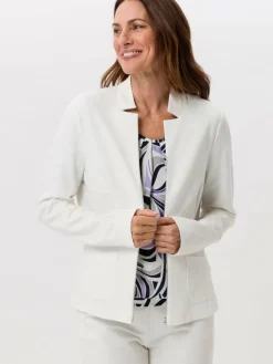 Frank Walder Blazer*Damen Jerseyblazer ecru weiß uni