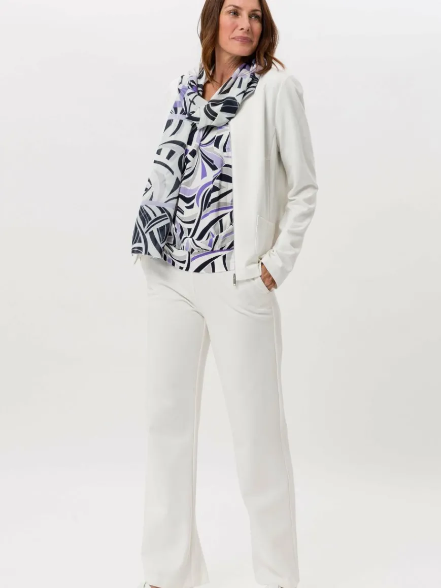 Frank Walder Blazer*Damen Jerseyblazer ecru weiß uni