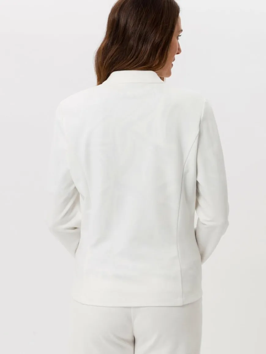 Frank Walder Blazer*Damen Jerseyblazer ecru weiß uni