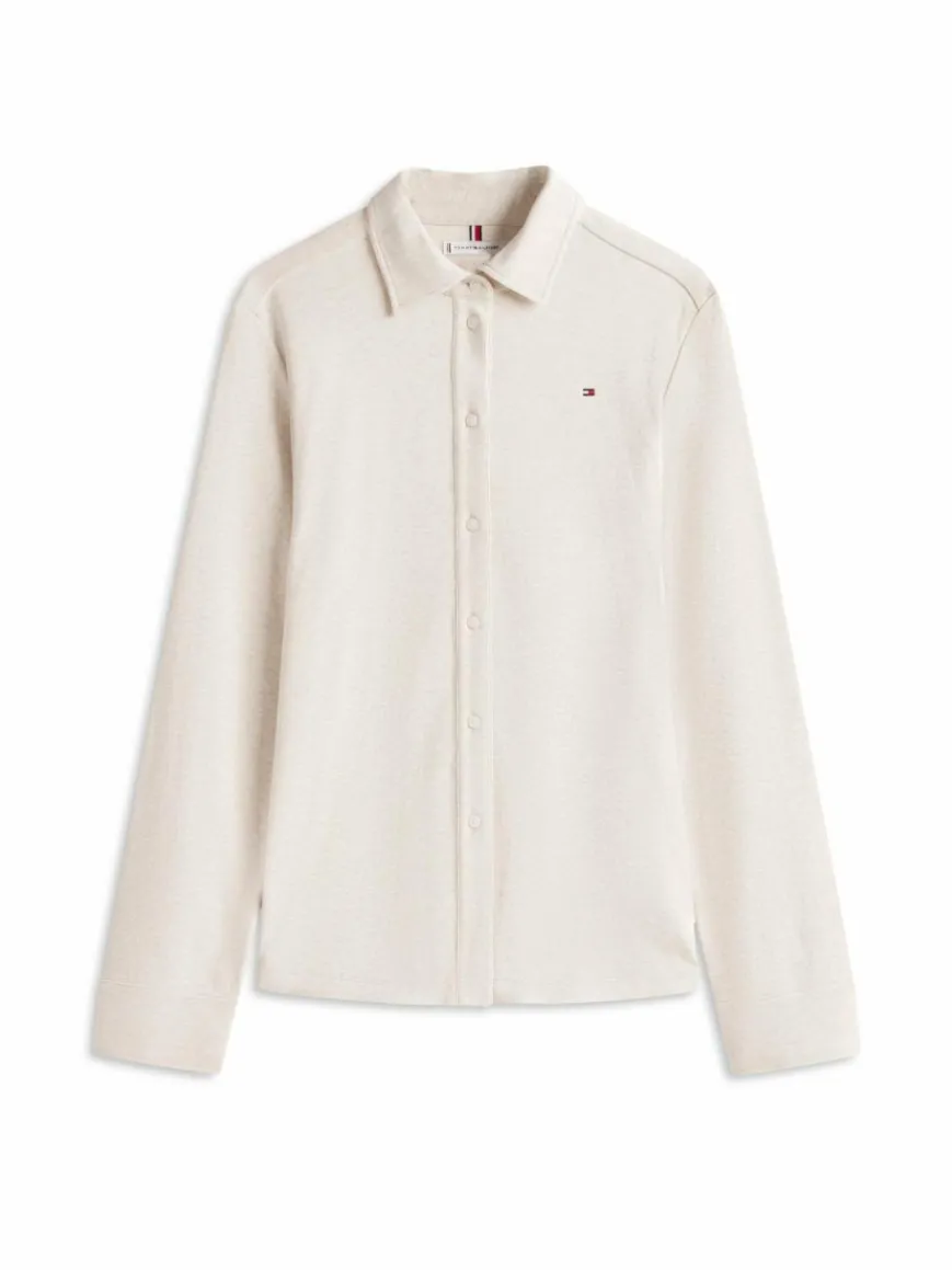 Tommy Hilfiger Blusen*Damen Jersey-Bluse beige meliert