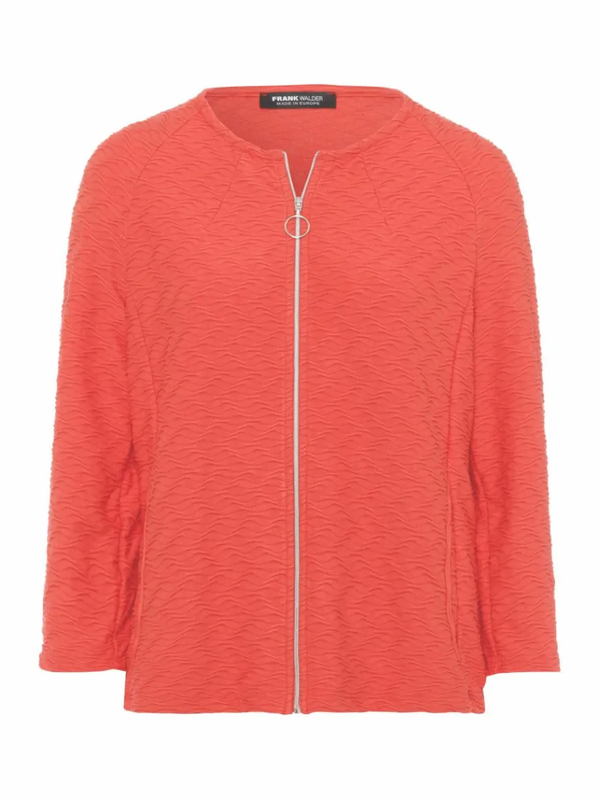 Frank Walder Blazer*Damen Jerseyjacke koralle rot uni