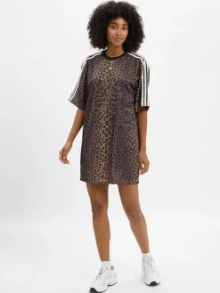 adidas Originals Kleider*Damen Jerseykleid braun schwarz gemustert