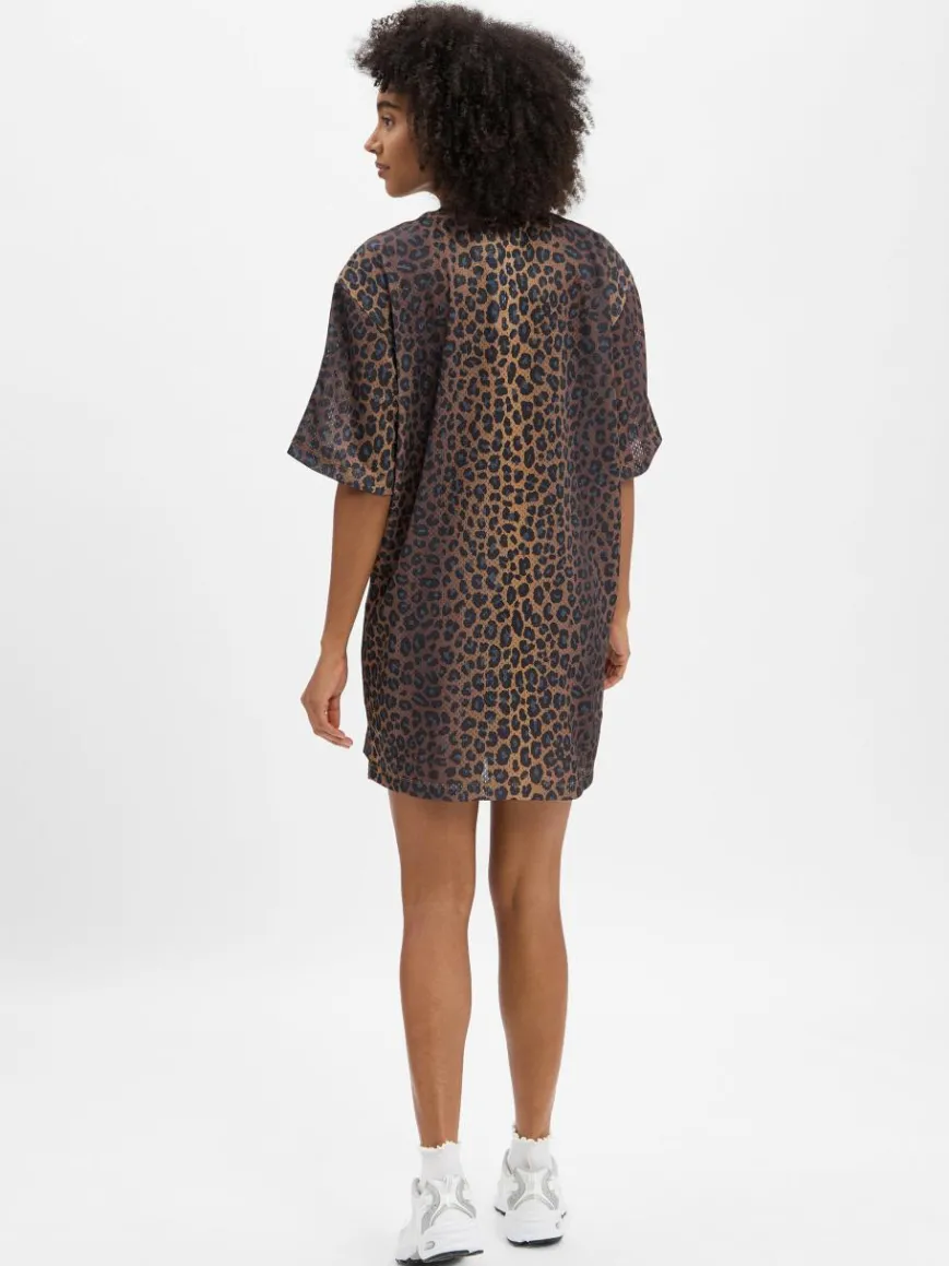 adidas Originals Kleider*Damen Jerseykleid braun schwarz gemustert