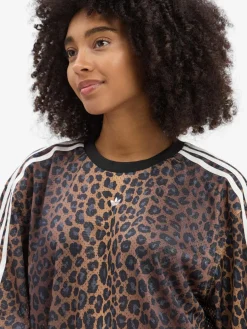 adidas Originals Kleider*Damen Jerseykleid braun schwarz gemustert