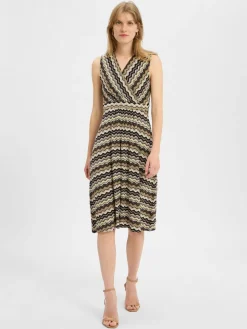 zero Kleider*Damen Jerseykleid schwarz braun gemustert