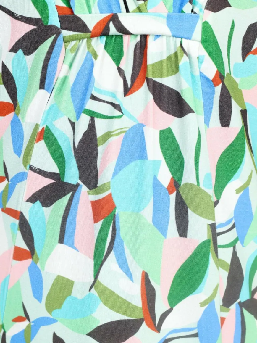 Vicci Germany Kleider*Damen Jerseykleid grün bedruckt