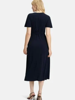 Vera Mont Kleider*Damen Jerseykleid marine blau uni