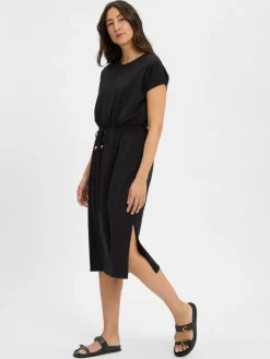 s.Oliver Kleider*Damen Jerseykleid schwarz uni