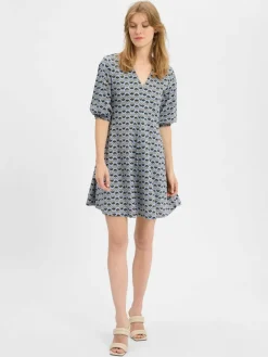 Weekend Max Mara Kleider*Damen Jerseykleid - Cinghia hellblau gemustert