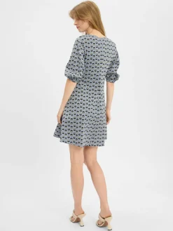 Weekend Max Mara Kleider*Damen Jerseykleid - Cinghia hellblau gemustert