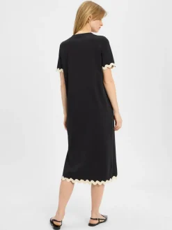 Vila Kleider*Damen Jersey-Kleid - VICalisa schwarz uni