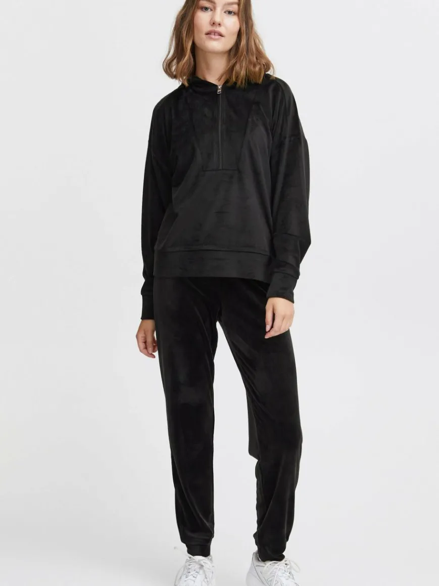 OXMO Sweatshirts & Sweatjacken*Damen Jogginganzug - OXMitty schwarz uni