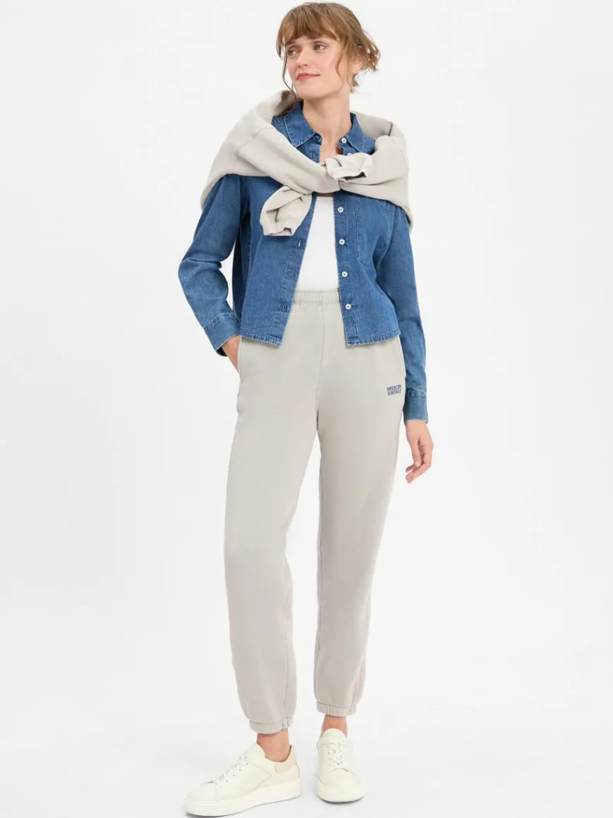 american vintage Hosen*Damen Jogginghose - Izubird hellgrau uni