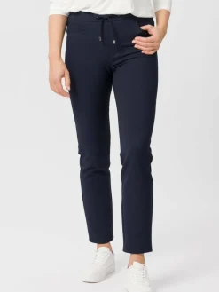 Frank Walder Hosen*Damen Jogpants marine blau uni