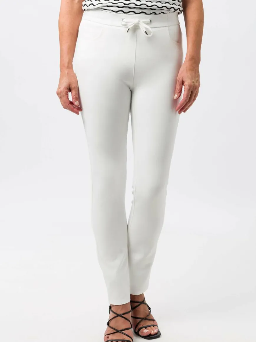 Frank Walder Hosen*Damen Jogpants ecru weiß uni